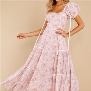 LoveShackFancy light pink floral Jessie maxi dress